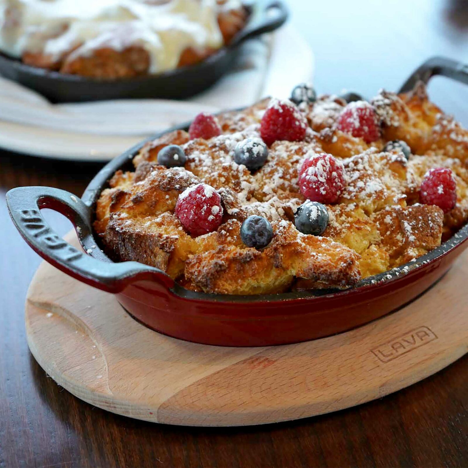 Treat yourself to Skillet French Toast at Weekend Brunch at select Burtons Grill locations.